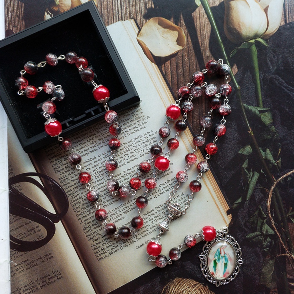 Vòng cổ Chuỗi Hạt Nhiều Màu Sắc Hình Thánh Giá