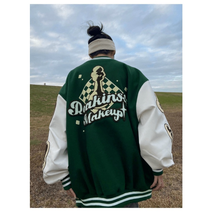 Áo Khoác Nam Kiểu Bóng Chày Chất Nỉ Mềm In Chữ Form Rộng Che Nắng Tốt Siêu Hot NEW UNISEX