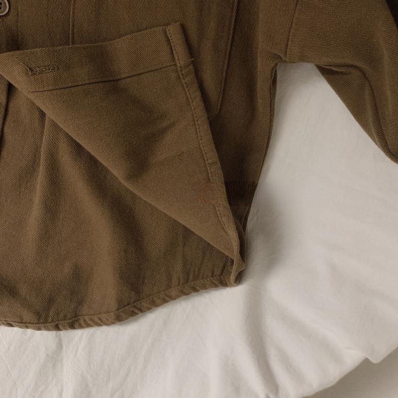 Áo Sơ Mi Cotton Dài Tay Phong Cách Retro Thời Trang Thu Đông Dành Cho Trẻ