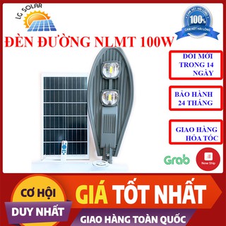 Đèn Đường Năng Lượng Mặt Trời Mẫu Chiếc Lá Chip COB 100W Nhôm Đúc Sáng Nguyên Đêm