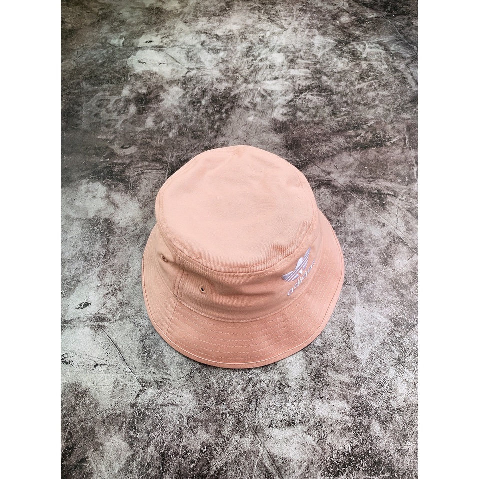 Mũ Bucket das cam nhạt H15 ADICOLOR BUCKET HAT PINK Made in Thailand full tag code