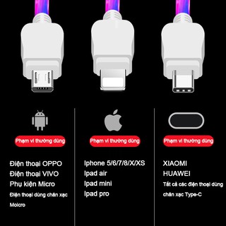 Cáp sạc dữ liệu 7 màu Micro USB thoại