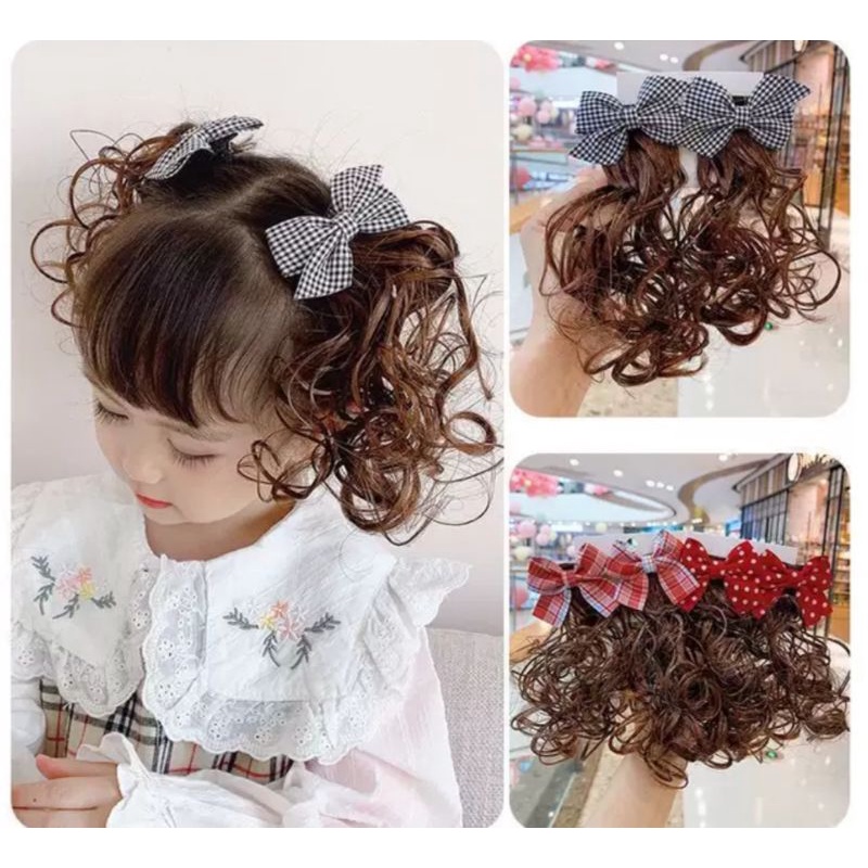 Kẹp tóc giả siêu xinh cho bé gái.