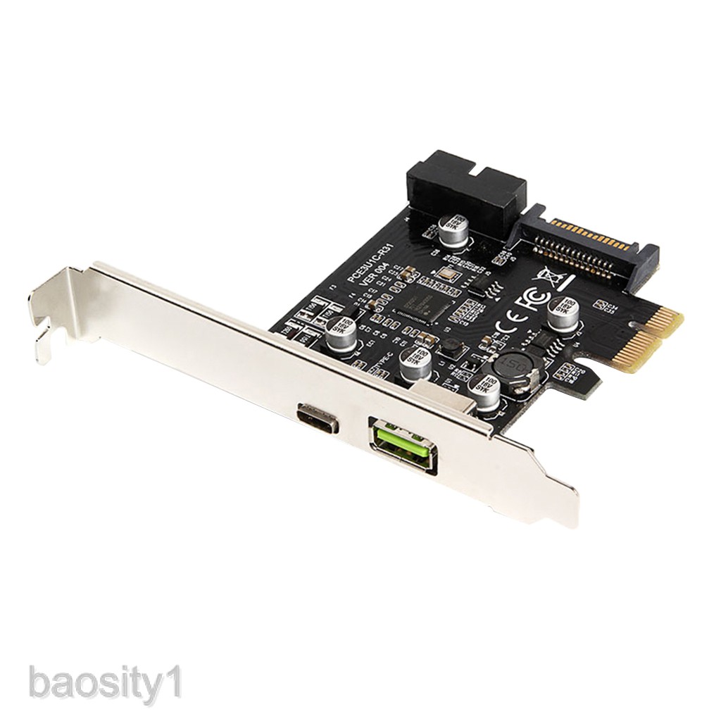 Bộ Chuyển Đổi Pci-e Pci Express Sang Usb3.1 Type C + Usb 2.4a