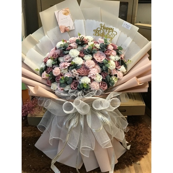 [Có Nowship] Bó hoa sáp Mix siêu cao cấp cực to đẹp. Bền vĩnh cửu. Đặt trước 3-4 tiếng, nhận hàng ngay.