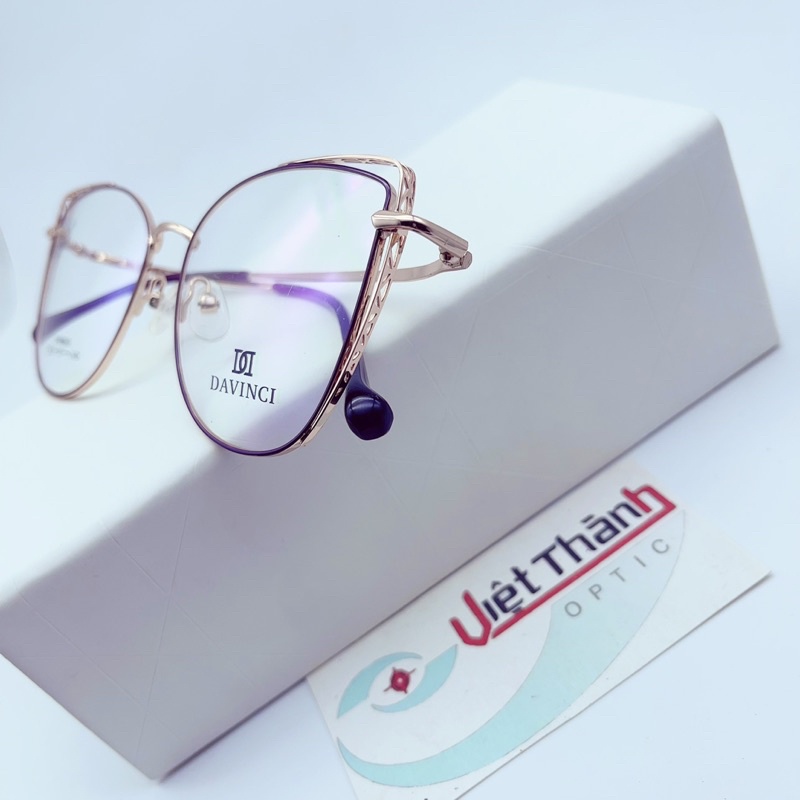 gọng kính cận mắt mèo sếch kim loại vintage cao cấp