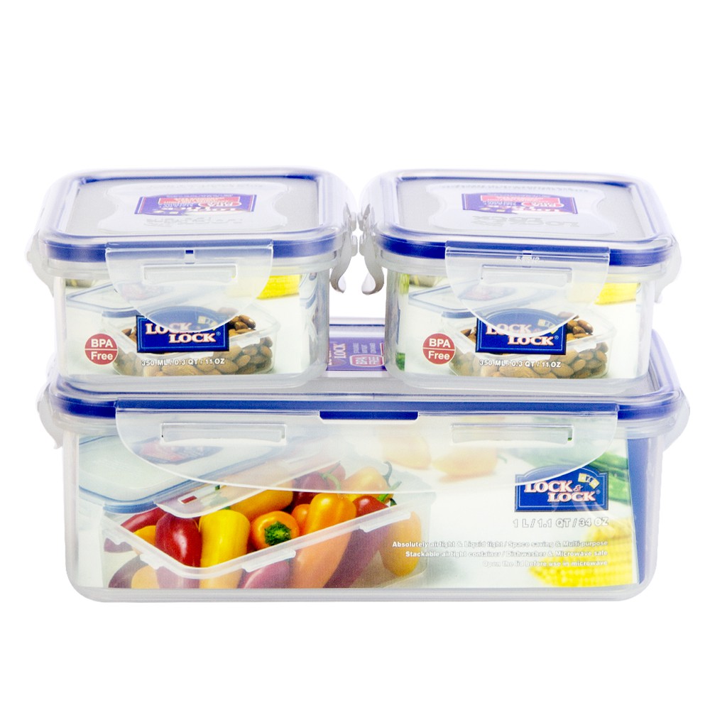 [Mã LIFELOCK06 giảm 10% tối đa 100K đơn 300K] Bộ 3 hộp bảo quản Lock&Lock Classic (HPL806x2, HPL817x1) [HPL806S3] | BigBuy360 - bigbuy360.vn