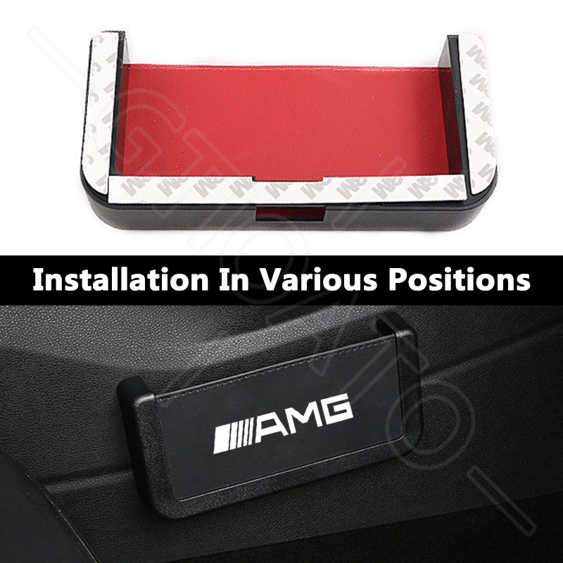 GTIOATO Cho AMG Hộp Đựng Điện Thoại Trên Oto Hộp Đựng Điện Thoại Trên Xe Túi Đựng Điện Thoại Trên Ô Tô HộP ĐựNg Đồ TrêN Ô Tô Khay ĐựNg Đồ Ô Tô Phụ Kiện Xe Hơi Cho Mercedes Benz W124 W204 C300 GLC300 W212 S500 Benz AMG W205 W203 E300 CLA AMG