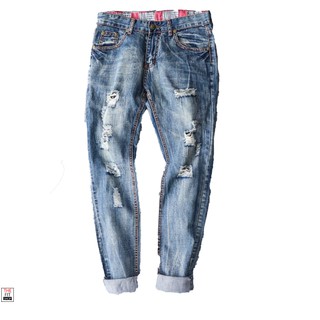 Quần Jean Nam Rách Màu Xanh Ngả vàng QJ900C