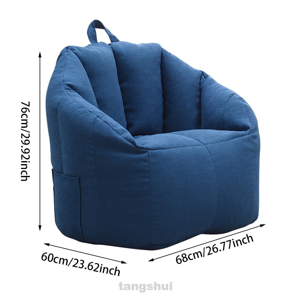 Large Living Room Bedroom Soft With Handle Washable Home Decor Easy Clean Playroom No Filler Bean Bag Cover