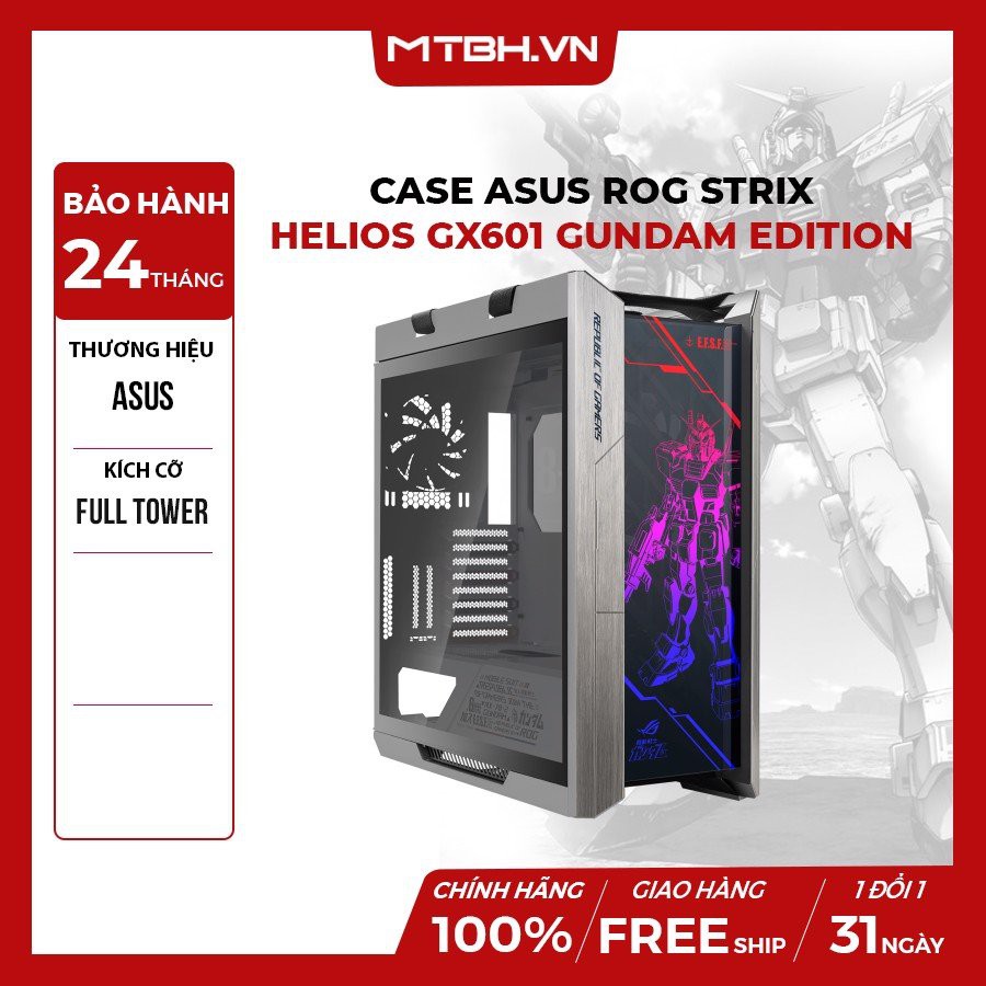 Vỏ Case Asus Rog Strix Helios Gx601 Gundam Edition