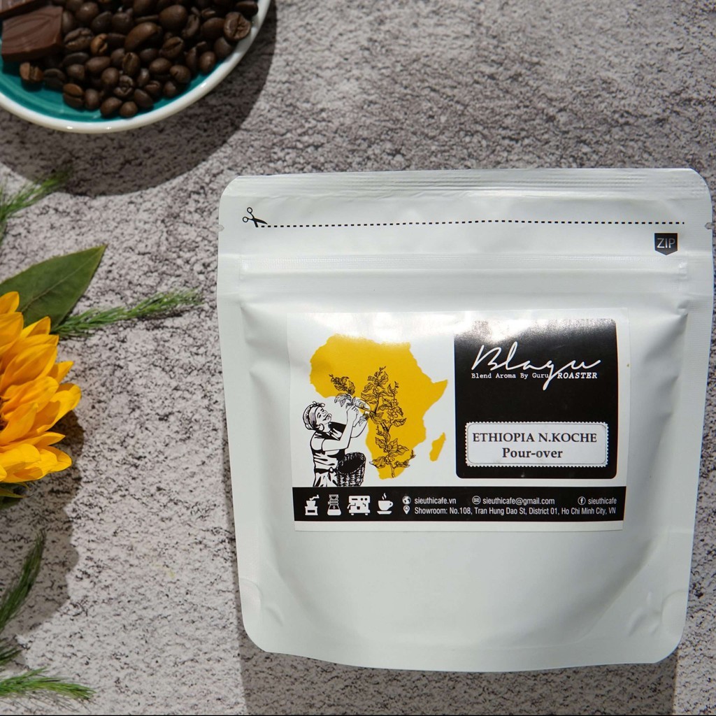 CÀ PHÊ BLAGU HẠT RANG ETHIOPIA N. KOCHE, LIGHT ROAST, 100G | BigBuy360 - bigbuy360.vn
