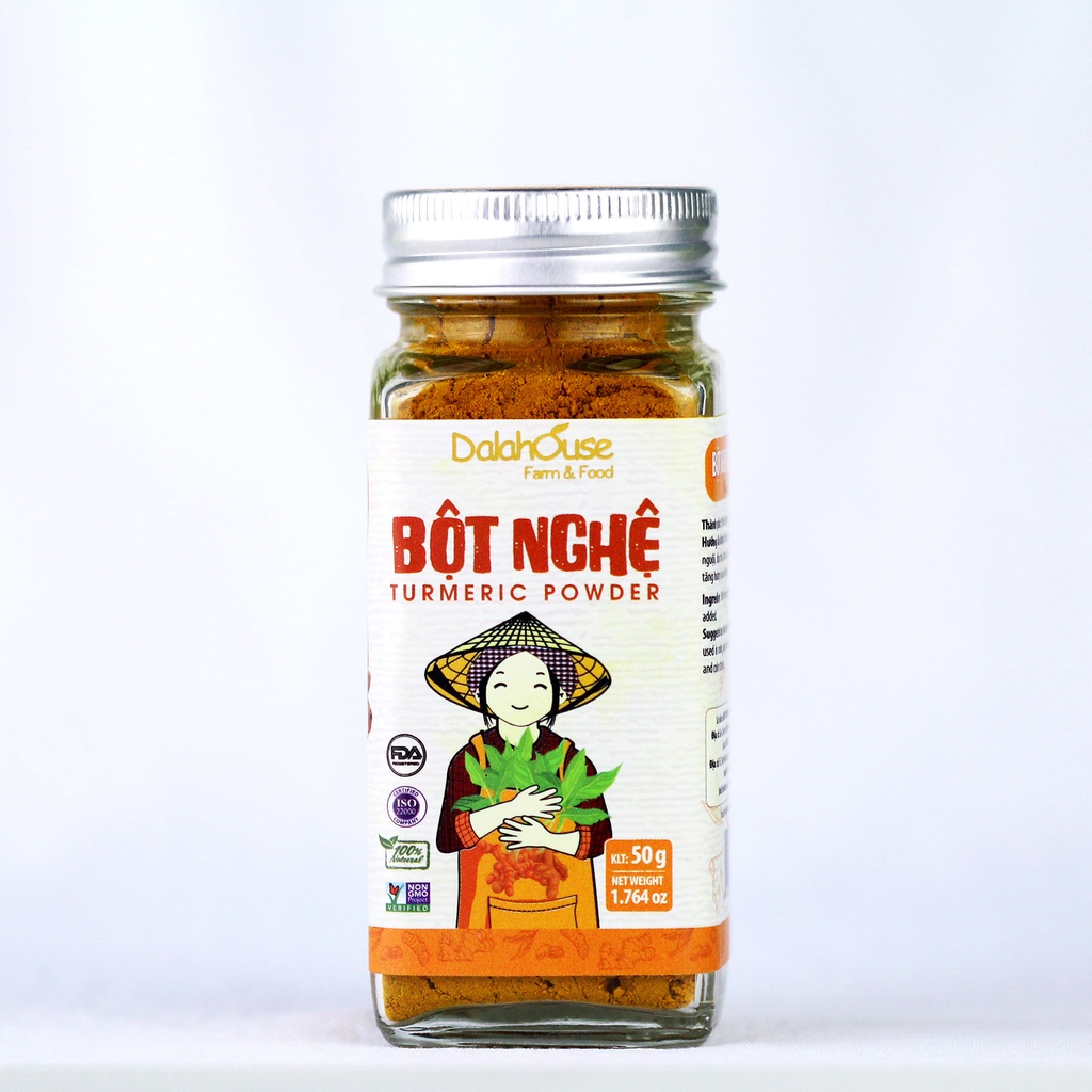 Bột Nghệ Sấy Lạnh Dalahouse 50 Gram, Bột Gia Vị Hữu Cơ Nguyên Chất Công Nghệ Tiêu Chuẩn Châu Âu