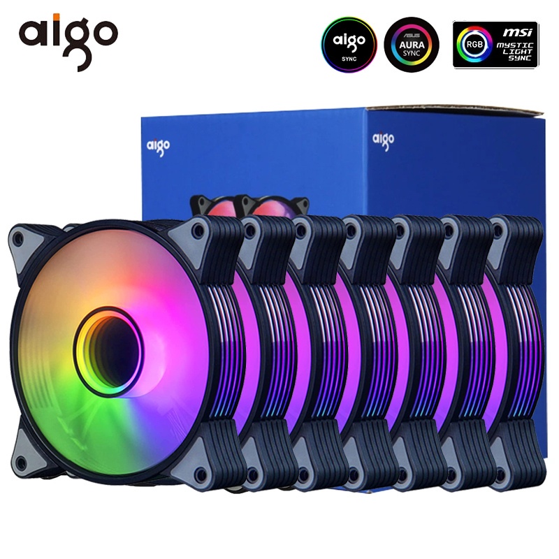 Quạt Tản Nhiệt Máy Tính Aigo AR12 Pro RGB 120mm 5V/3pin PWM ARGB