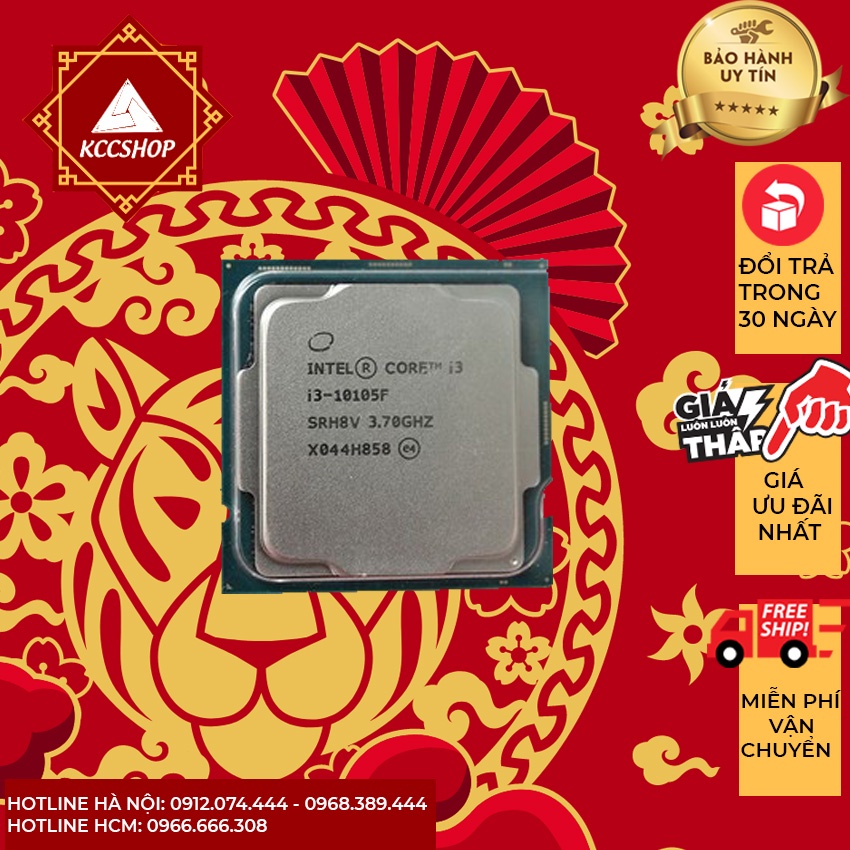 CPU Intel Core i3 – 10105F 4C/8T ( Tray Không Vỏ Hộp)