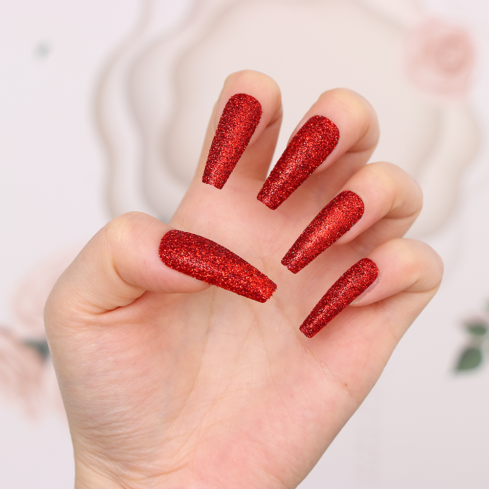 (Hàng Mới Về) Set 24 Móng Tay Giả Lấp Lánh Thời Trang Cho Nữ Sushen