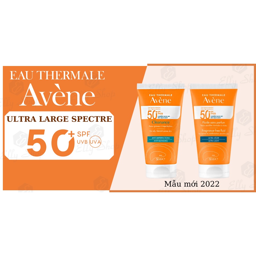 [Mẫu mới] Kem Chống Nắng Avene Very High Protection Fluid / Cleanance SPF50+ (50ml)