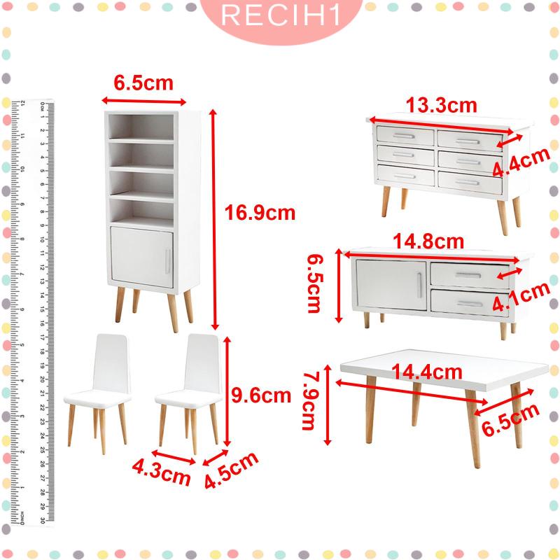 Bộ 6 Mô Hình Ghế Ngồi Phòng Ngủ / Phòng Khách Tỉ Lệ 1: 12 Trang Trí Nhà Búp Bê