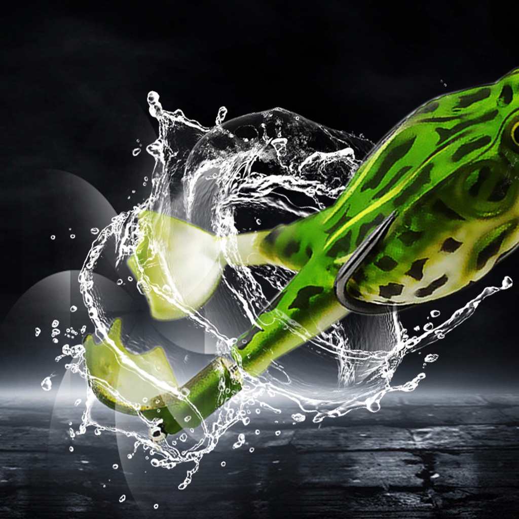 Mồi Câu Cá Giả Hình Ếch Bằng Silicon Mềm Có Móc Câu Thiết Kế Tiện Dụng