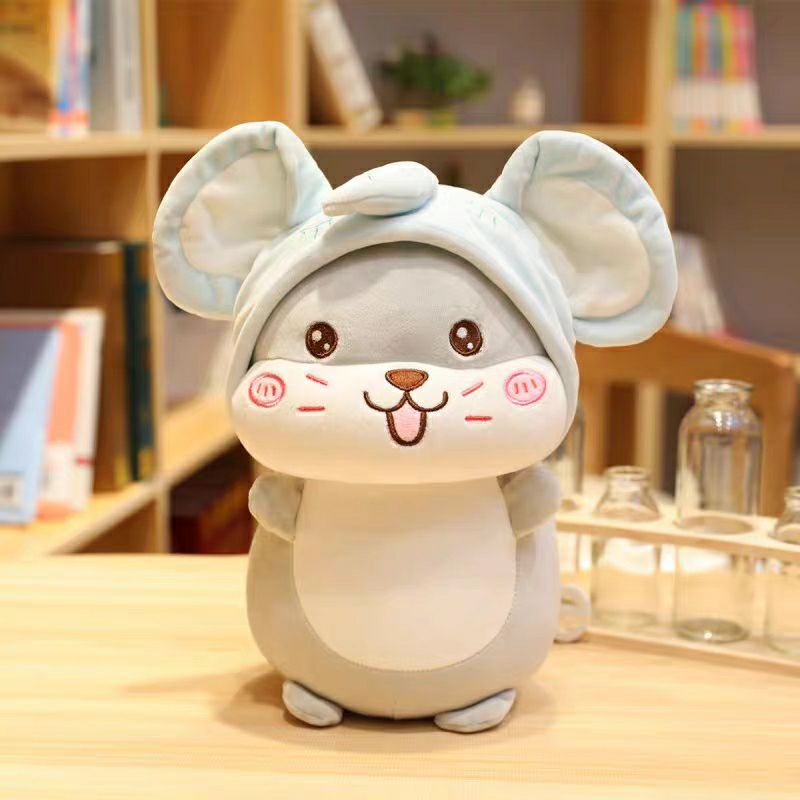 Thú gấu nhồi bông gối ôm hình chuột Hamster làm quà tặng cho bé đáng yêu siêu kute - Oneshop88.vn