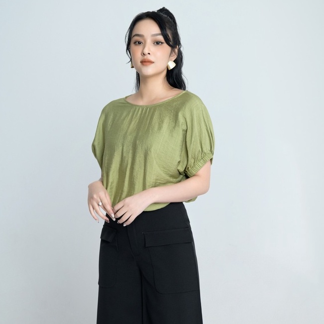 Áo Kiểu Nữ Thiết Kế, Tay Liền, Chun Eo HeraDG SAKBA068