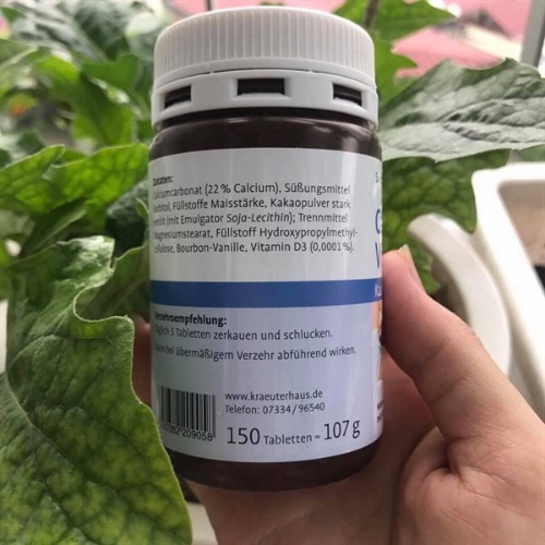 Viên ngậm canxi Calcium Vitamin D3 Sanct Bernhard vị Socola 150 viên, bổ sung canxi D3 cho bé và gia đình - Shop Melyca