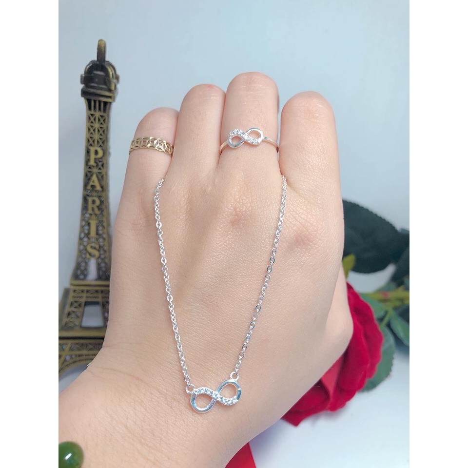 BỘ TRANG SỨC NỮ BẠC TA VÔ CỰC LINH MIU SILVER