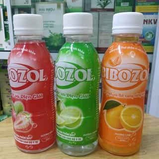 Bù nước và điện giải BIBOZOL 200ML ba vị chanh, dâu, cam