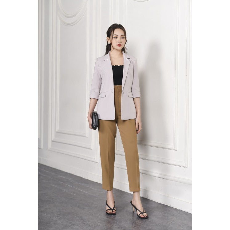 [Mã FAMALLT5 giảm 15% đơn 150k] Áo khoác blazer và quần baggy nữ KO-ISAN thanh lịch 320018-6 | BigBuy360 - bigbuy360.vn