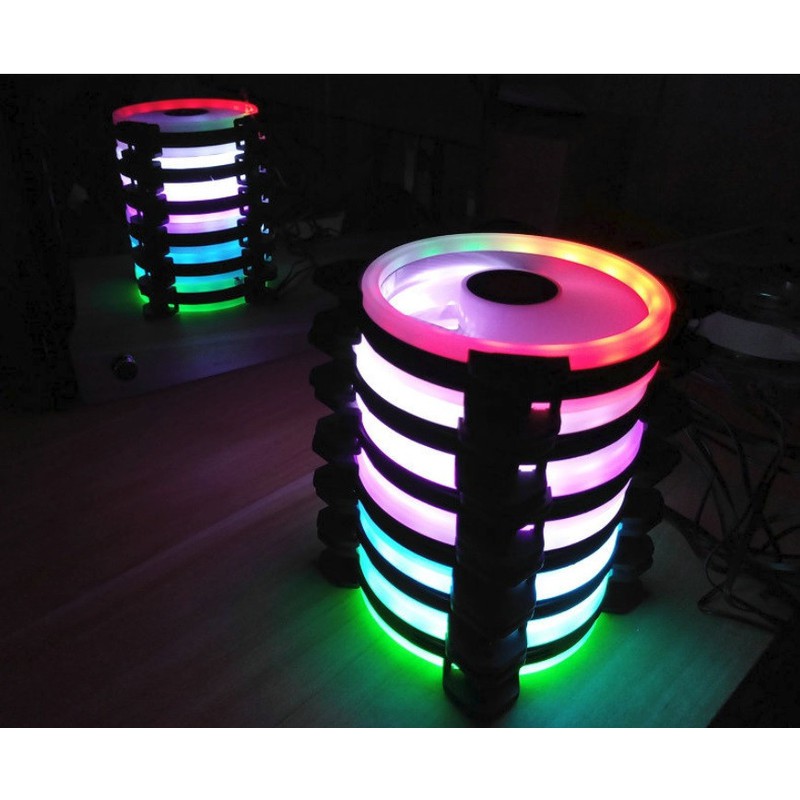 Combo 5 Fan Led RGB Digital HXHS + Tặng Bộ Hub Kết Nối Nguồn Và Điều Khiển | BigBuy360 - bigbuy360.vn