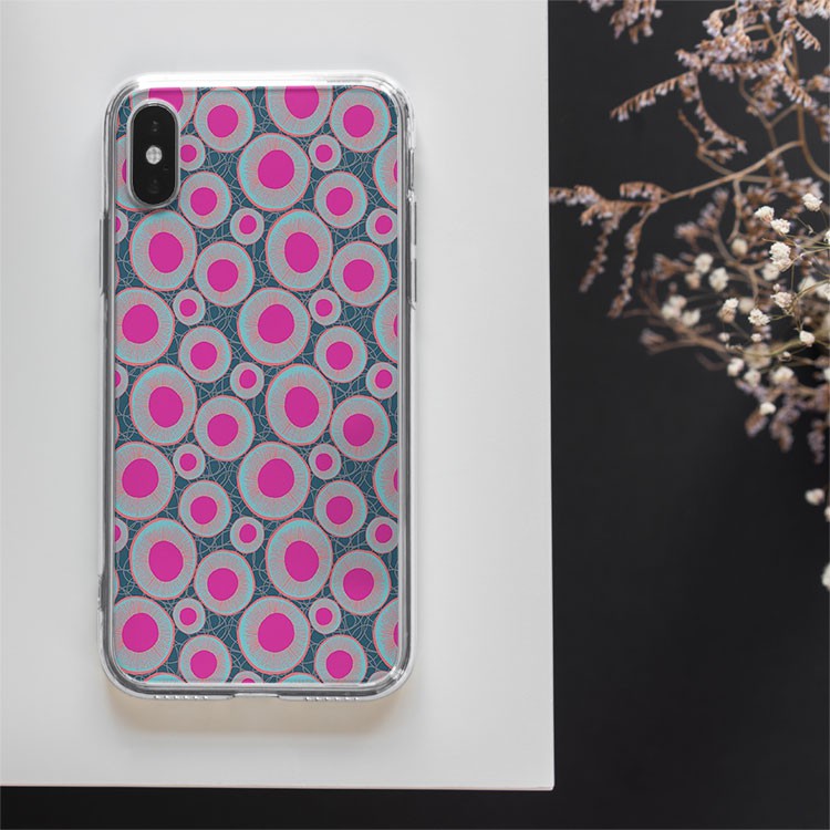 Ốp lưng chống nước chấm hồng đẹp TG Case Hàng cao cấp cho các loại Iphone PAT20210005