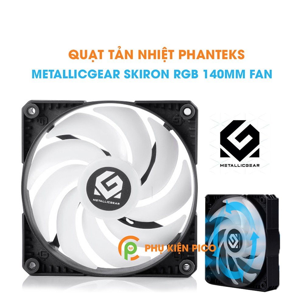 Quạt tản nhiệt case máy tính PHANTEKS Metallic Gear Skiron RGB - Quạt fan case 14cm RGB 16.7 triệu màu