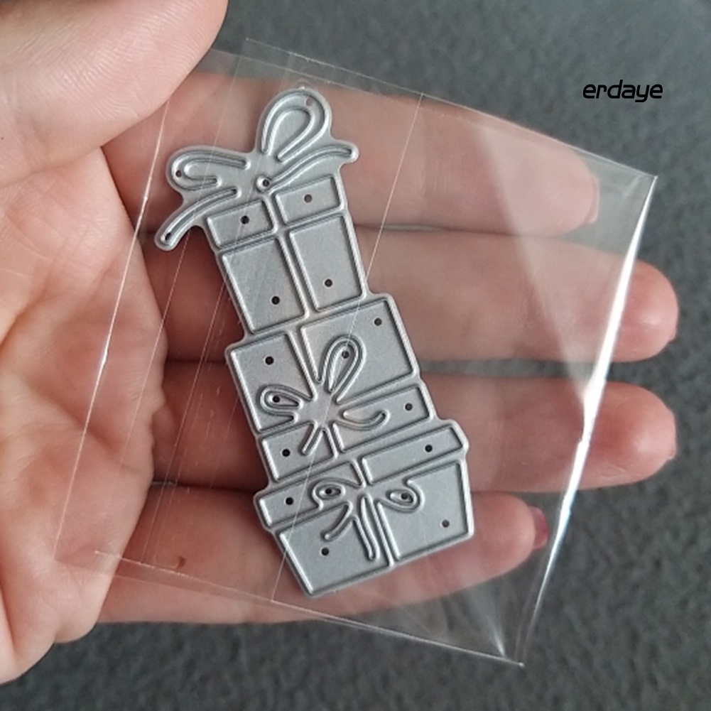 Khuôn cắt giấy làm từ kim loại hình hộp quà trang trí sổ thủ công