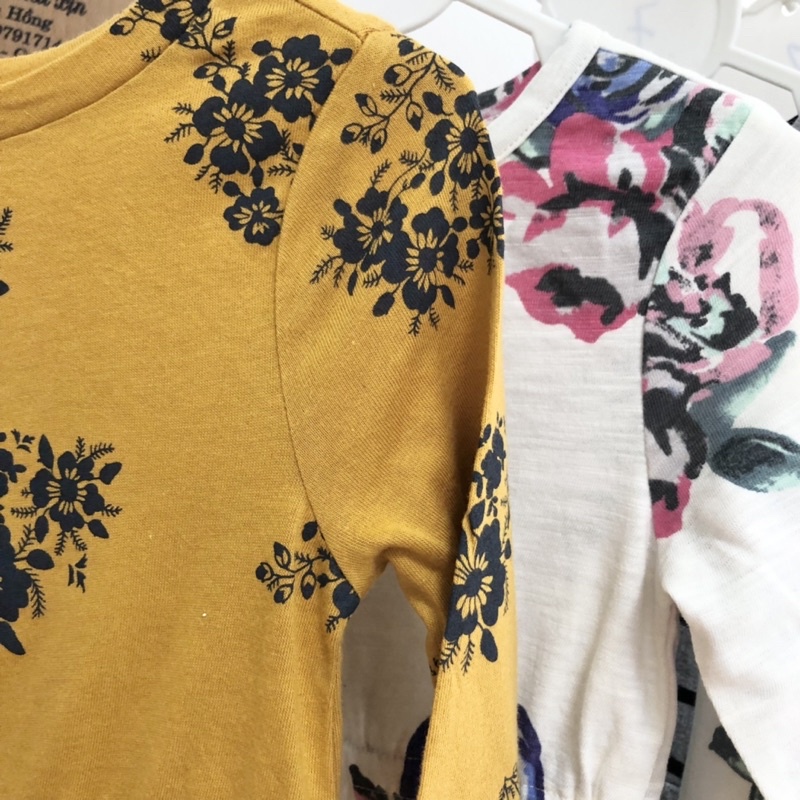 Váy đầm thu đông xuất dư cho bé gái dài tay chất cotton mềm mịn