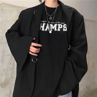 Áo thun tay lỡ CHAMPS Unisex form rộng