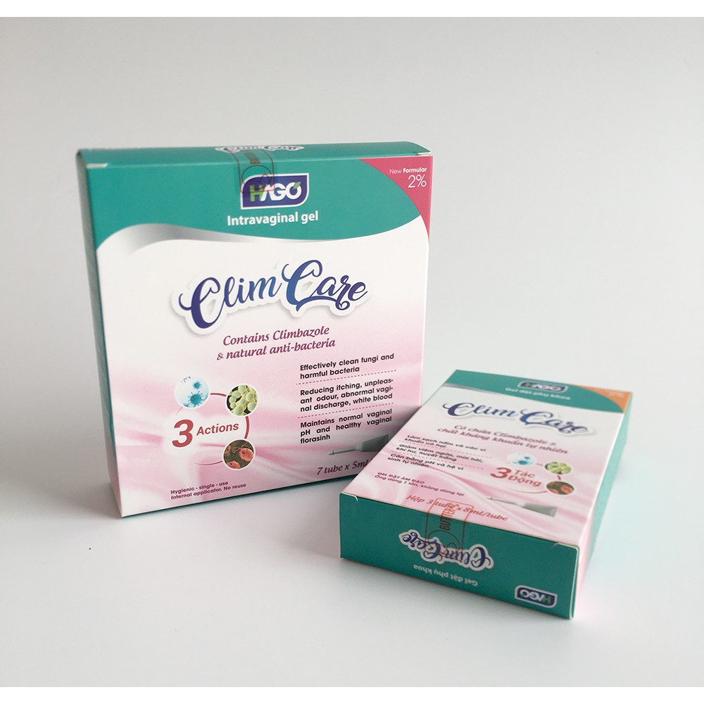 Gel Đặt Phụ Khoa Climcare Hago - Gel Đặt Phụ Khoa Hỗ Trợ Viêm Âm Đạo, Nấm Ngứa Vùng Kín