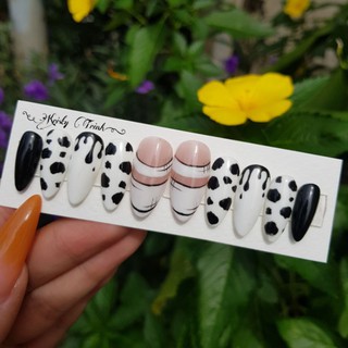 Nailbox Bộ móng tay giả Vẽ bò sữa 004