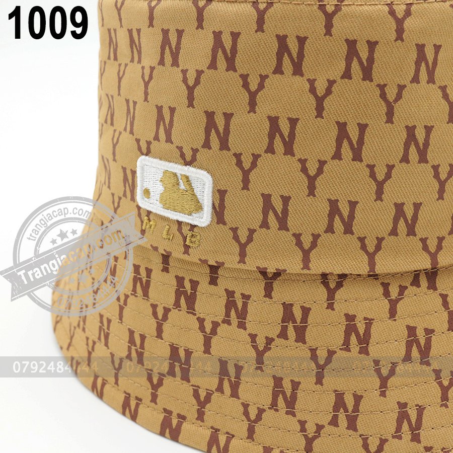 Combo 2 Nón MLB Monogram NY nâu