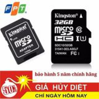 [XẢ HÀNG] thẻ nhớ kingston 32gb tặng đầu đọc thẻ