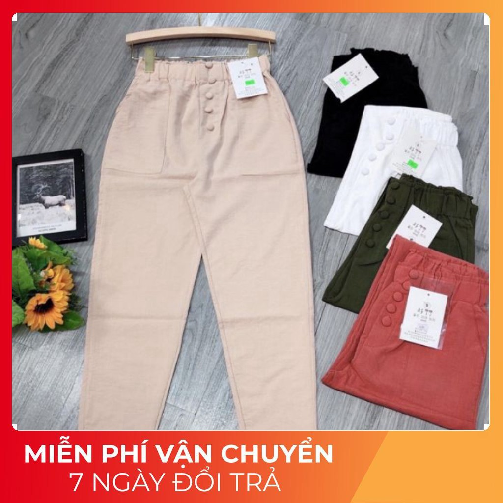 Quần baggy nữ ⚡️GIÁ LẺ BẰNG SỈ ⚡️Quần đũi xước Hàn thiết kế 5 cúc cực ngầu, chất vải loại đẹp dày dặn siêu mềm mịn
