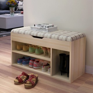 mới năm 2021 bán hàng trực tiếp tại nhà máyShoe Change Stool Tủ giày chống bụi Giả gỗ rắn đa chức năng Giá để đơ