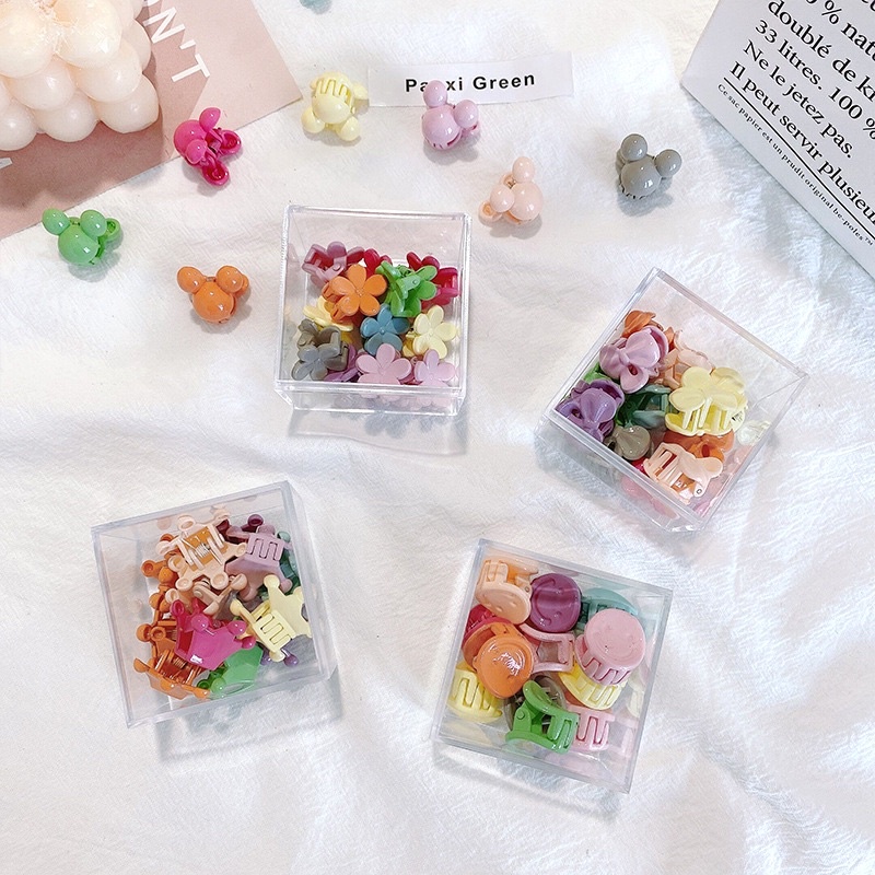 Set 10 Kẹp Tóc Đỉnh Hình Đủ Kiểu Bằng Nhựa Arilyc Phong Cách Cho Nữ