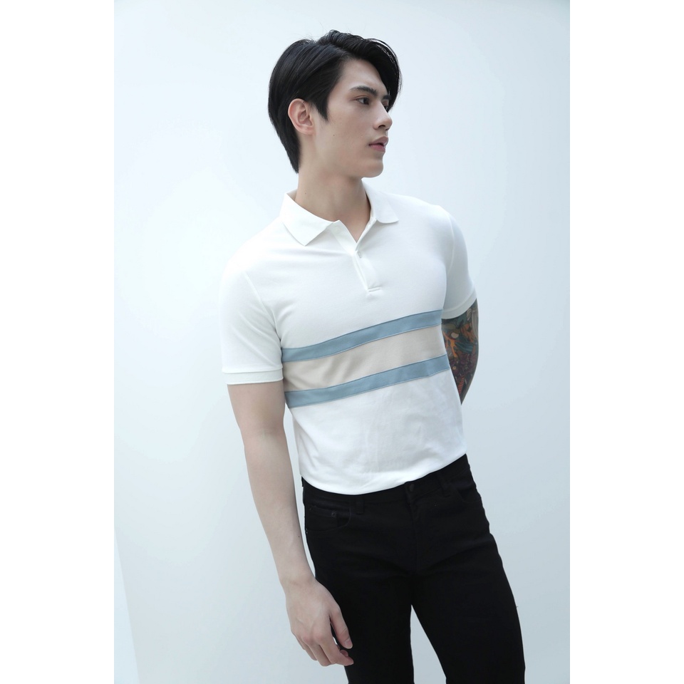 A/G Áo Polo Nam Có Cổ Trắng Đen Phối Sọc Ngang Phom Slimfit Chất Liệu Cotton Thoáng Mát Phong Cách Trẻ Trung | BigBuy360 - bigbuy360.vn