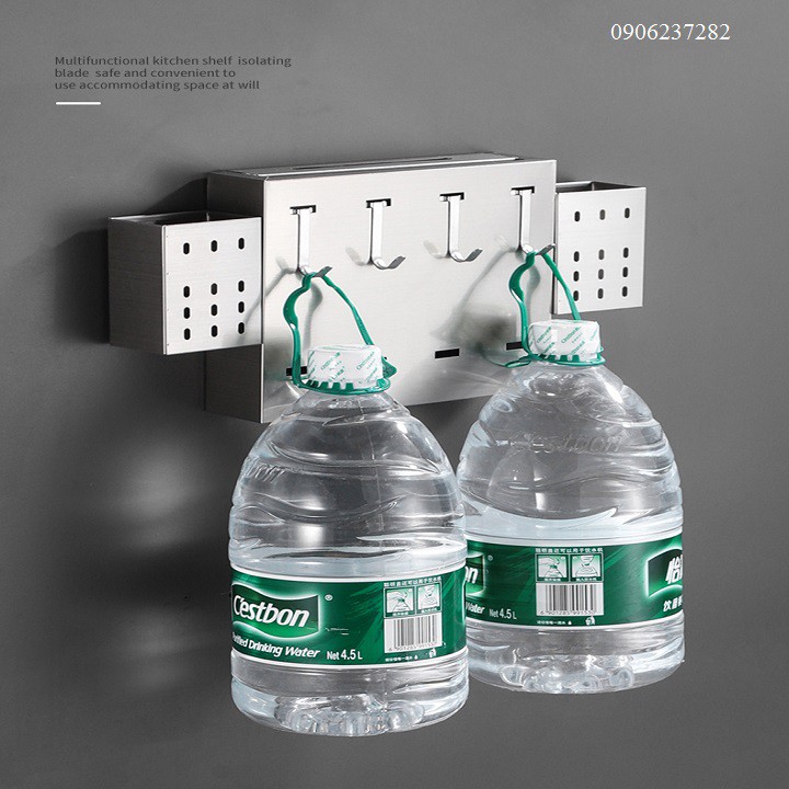 Kệ để dao đũa muỗm dán tường inox, kệ inox cắm dao đũa thìa