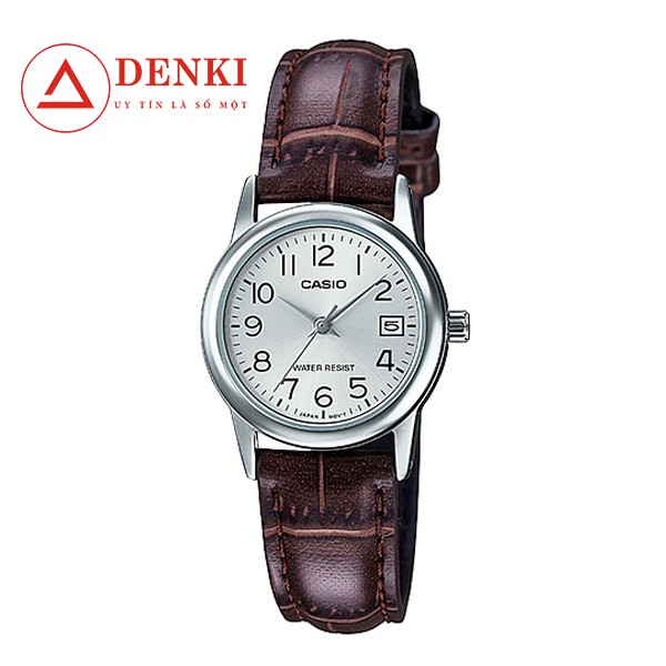 Đồng hồ nữ dây da Casio Standard chính hãng Anh Khuê LTP-V002L-7B2UDF siêu xinh