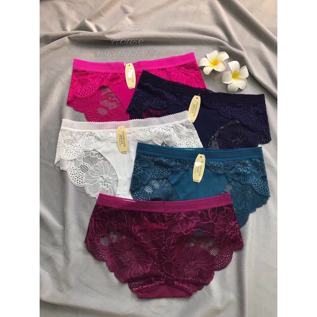 Quần lót nữ thun phối ren đẹp MS 1001