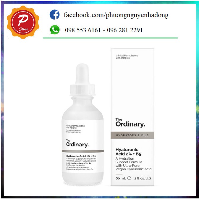[Mã COS1904 giảm 8% đơn 300K] Tinh chất cấp nước dưỡng ẩm Hyaluronic Acid 2% + B5 The Ordinary 30ml+60ml | BigBuy360 - bigbuy360.vn