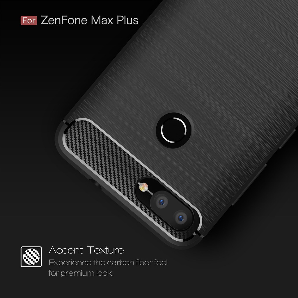 ASUS Zenfone Max Plus （M1）ZB570TL Carbon fiber soft shell Phone case