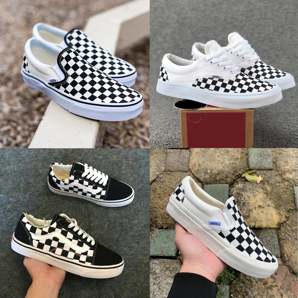 [Mã FAGREEN245 giảm tới 30K đơn 99K] Giày V checkerboard các mẫu, giày thể thao nam nữ caro các mẫu