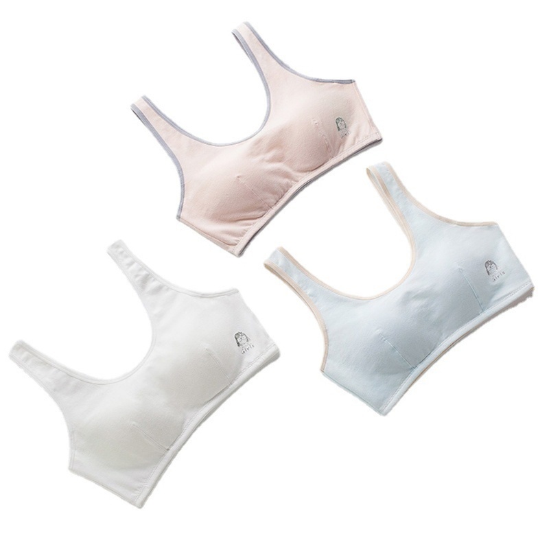 Áo lót vải cotton Thoáng Khí Không Gọng Có Mút Đệm Dành Cho Nữ